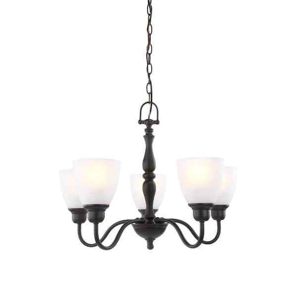 Hampton Bay Woodbridge Collection 5-Light Oil Rubbed Bronze Chandelier