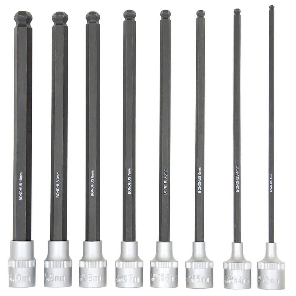 Metric Ball End Sockets and Bits Set with ProGuard (8-Piece)