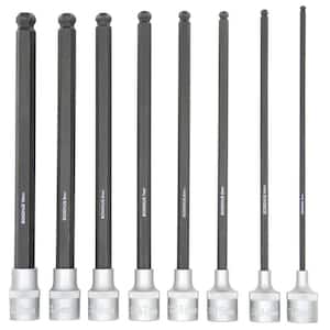 Metric Ball End Sockets and Bits Set with ProGuard (8-Piece)