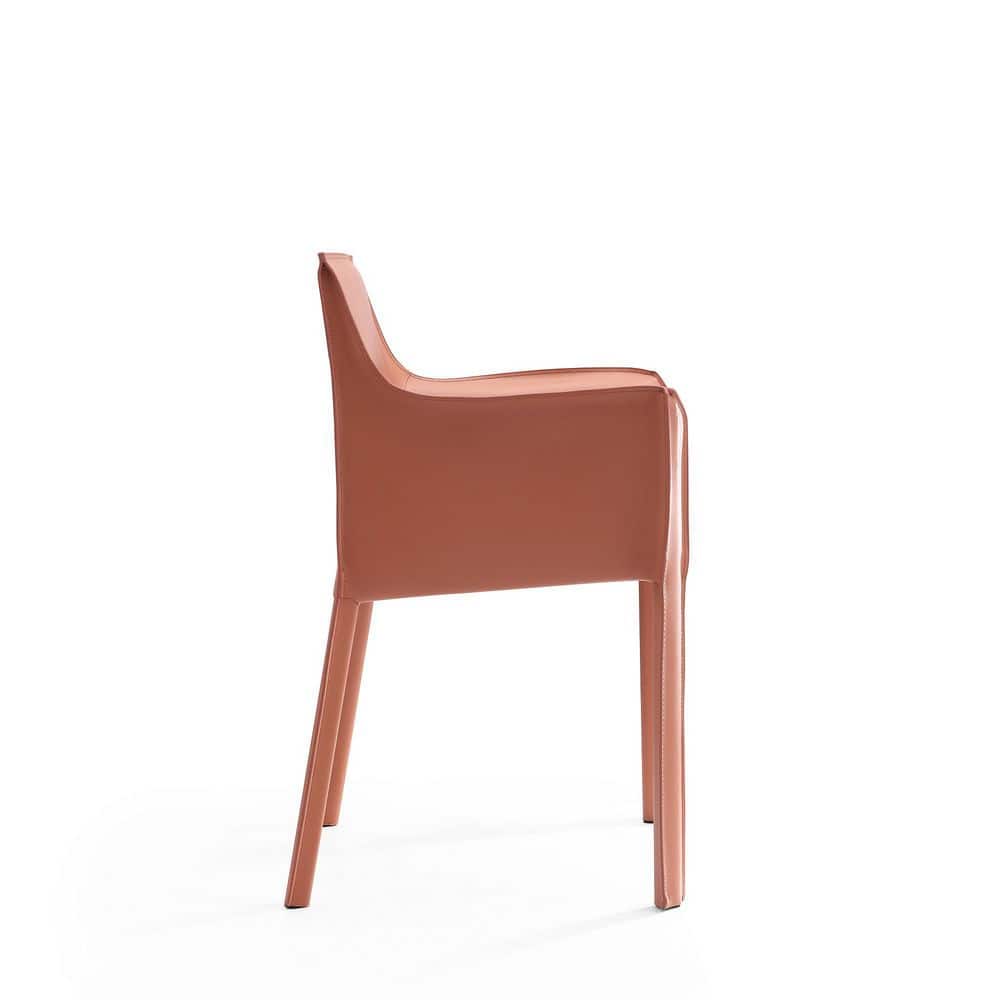 Vogue Clay Faux Leather High-Back Metal Armchair