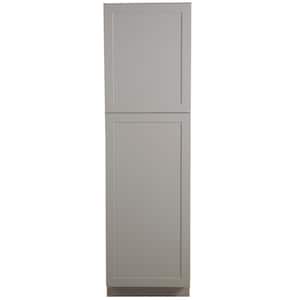 Edson Shaker Assembled 84x24x24.5 in. Pantry Cabinet with adjustable shelves in Gray