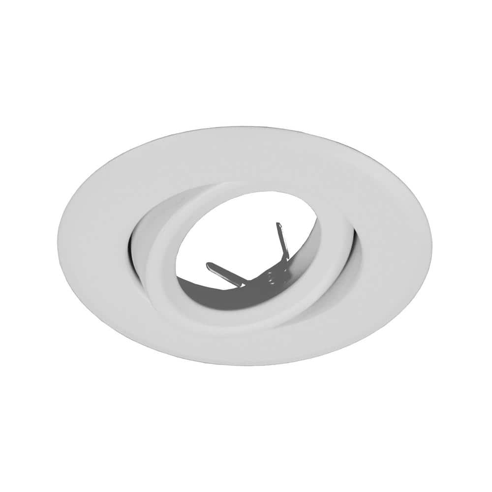 White Adjustable 4'' Recessed Ceiling Light Trim
