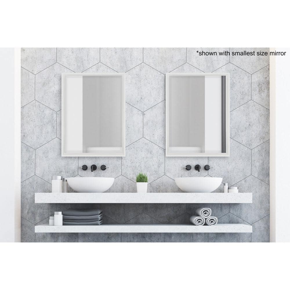 White Polystyrene Full Length Rectangular Dresser Mirror