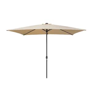 6.5 ft. Aluminum Market Patio Umbrella in Tan