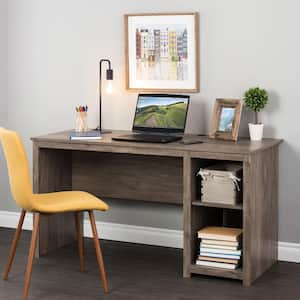 Sonoma 56 in. Rectangular Drifted Gray Computer Desk with Adjustable Shelf