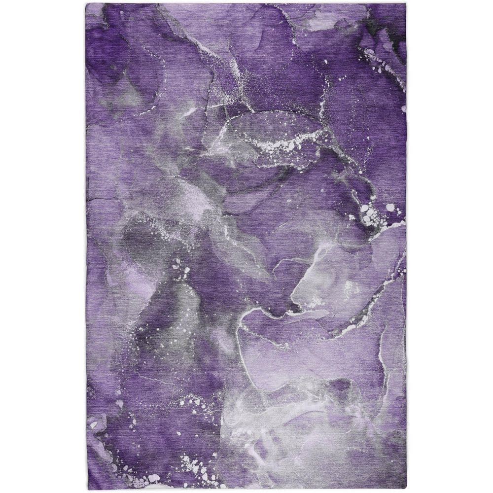 Dream Shag Premium Machine Washable Abstract ADS518 Purple 8 ft. x 10 ft. Area Rug price history on PriceWatchPro