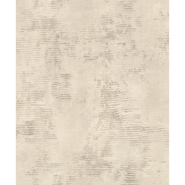 Advantage 57.8 sq. ft. Osborn Beige Distressed Texture Strippable Wallpaper Covers