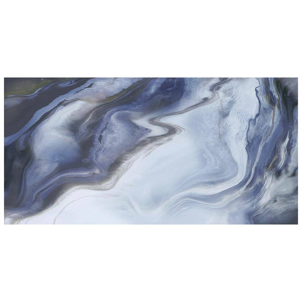 Augusta Blue Polished Porcelain Large Format Rectangular Tile