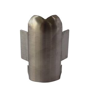 External Angle Novorodapie Brushed Stainless Steel 2-3/8 in. x 9/16 in. Complement Stainless Steel Tile Edging Trim