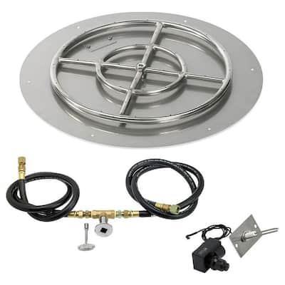 Fire Pit Insert Outdoor Heating, Gas Fire Pit Ring Insert