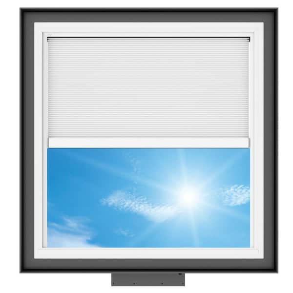 46-1/2 in. x 46-1/2 in. Solar Powered Venting Curb Mount Skylight with Laminated Low-E3 Glass and Room Darkening Shade
