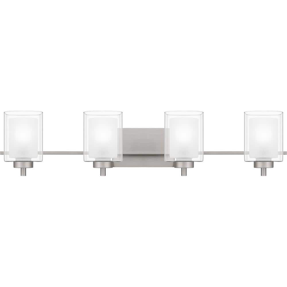 Kolt 35.75 in. 4-Light Brushed Nickel Vanity Light price history on PriceWatchPro