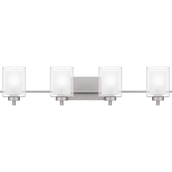 Quoizel Kolt 35.75 in. 4-Light Brushed Nickel Vanity Light