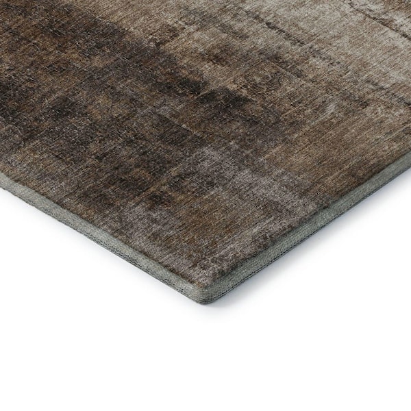 Mayfield Premium Machine Washable Abstract AMF1980 Brown 5 ft. x 7 ft. 6 in. Area Rug