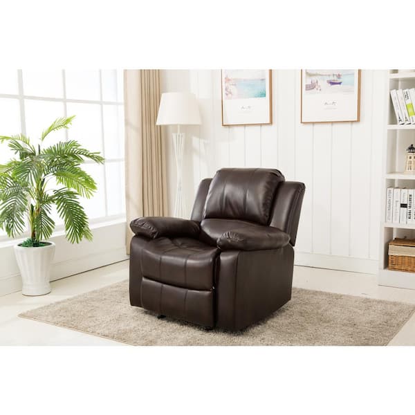 Leather glider rocker hotsell recliner chair with ottoman