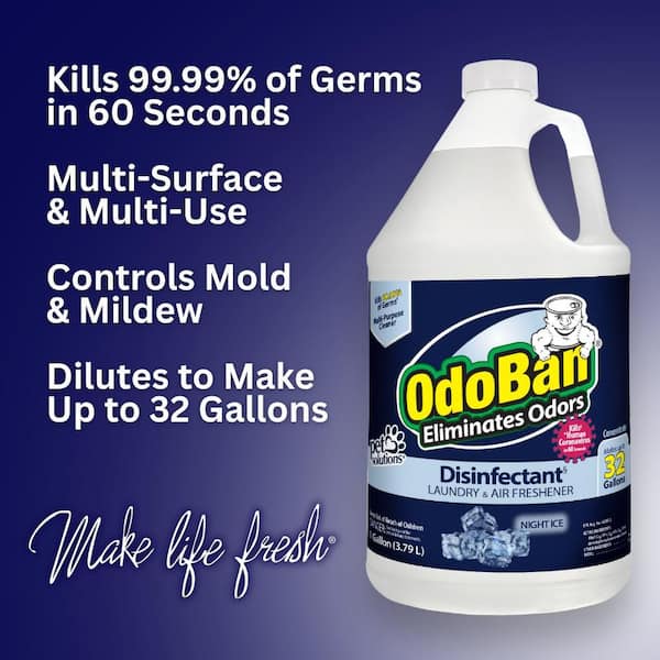 1 Gal. Night Ice Disinfectant and Odor Eliminator Air Freshener Mold Control, Multi-Purpose Cleaner Concentrate (4-Pack)
