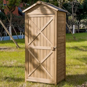2.1 ft. W x 1.5 ft. D Outdoor Wood Shed with Lockable Doors (3.15 sq. ft. )