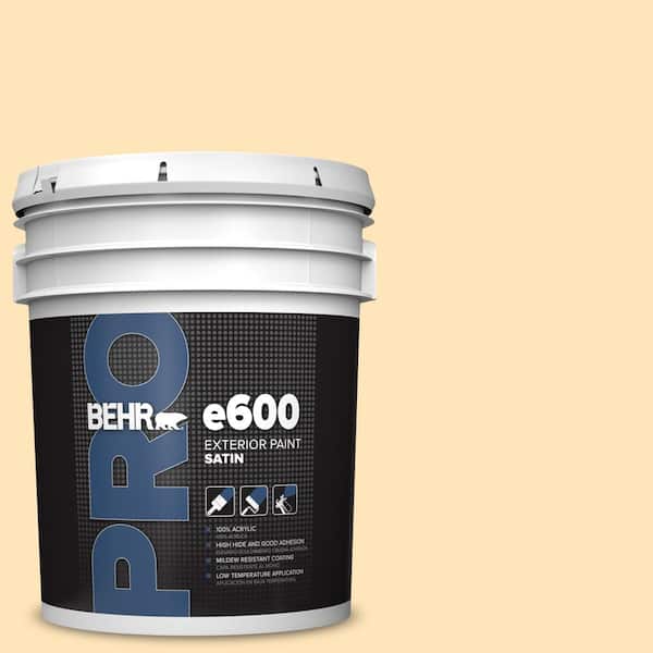 BEHR PRO 5 gal. #300A-2 Whisper Yellow Satin Exterior Paint