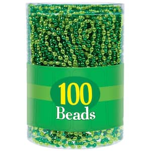 Green and Gold St. Patrick's Day Bead Necklaces (100-Count)
