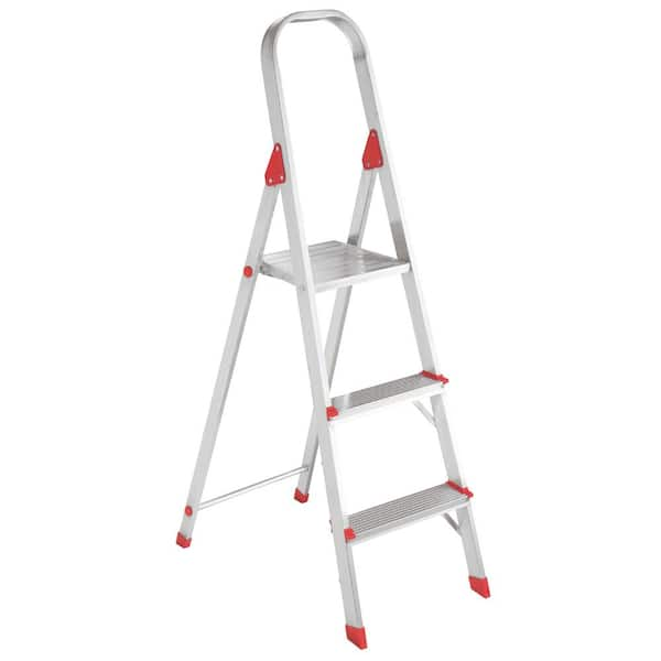 Louisville Ladder 3 ft. Aluminum Platform Step Stool with 200 lbs. Load ...