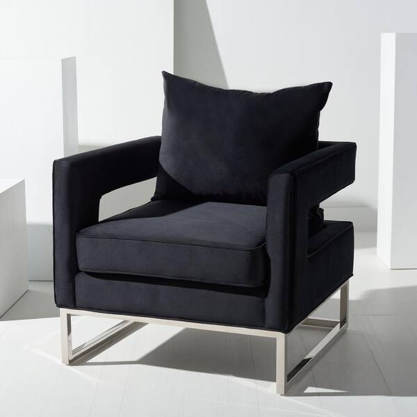 SAFAVIEH Olivya Black Accent Chair KNT7019A - The Home Depot