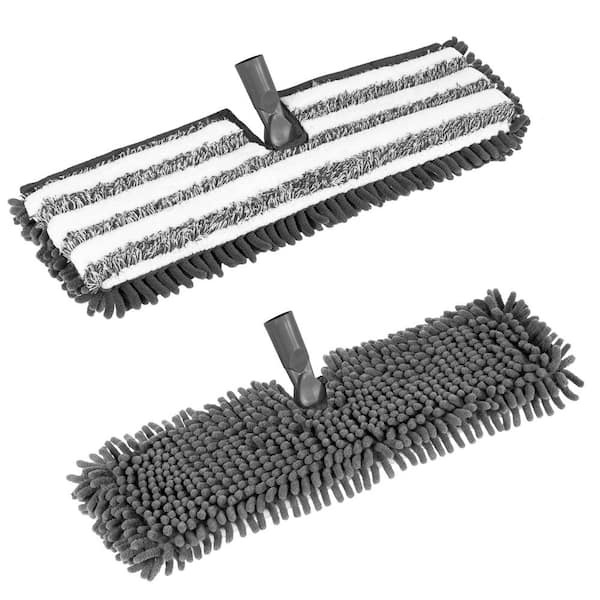 18 in. Microfiber Flip Dust Flat Mop Head (2-Pack)