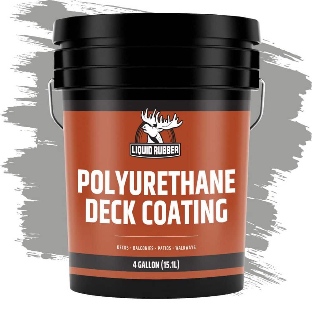 4 Gal., 15.1 l Misty Grey Smooth Polyurethane Deck Coating
