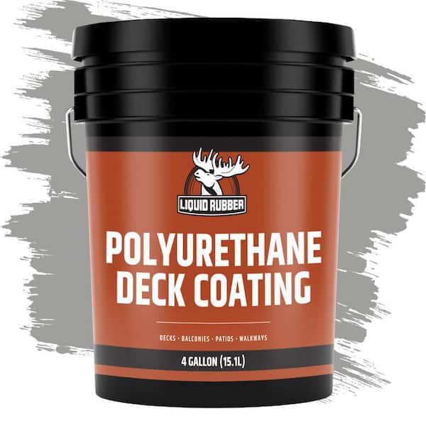 LIQUID RUBBER 4 Gal., 15.1 l Misty Grey Smooth Polyurethane Deck Coating