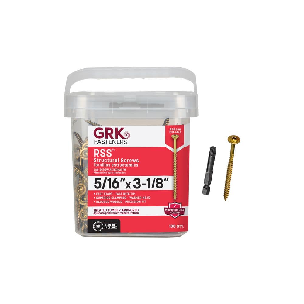 5/16 in. x 3-1/8 in. Star Drive Low Profile Washer Head Structural Wood Screw (100-Pack) price history on PriceWatchPro