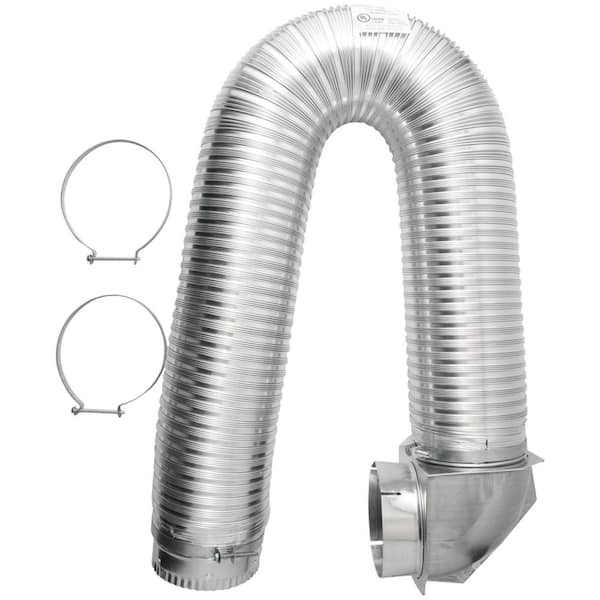 Builders Best 4 in. x 8 ft. UL Transition-Duct Single-Elbow Kit