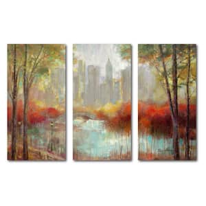 3-24 in. x 36 in. panels "City Canvas" 3 Multi-Panel Gallery-Wrapped Printed Canvas Wall Art