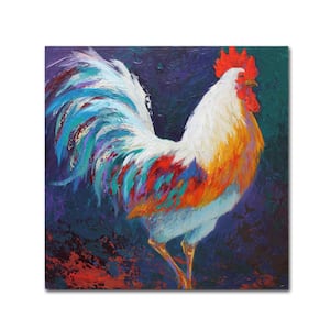 35 in. x 35 in. "Rooster" by Marion Rose Printed Canvas Wall Art