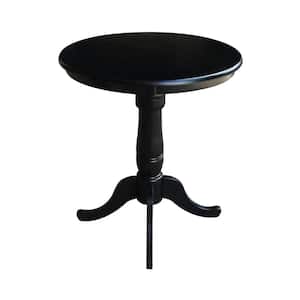 Black Solid Wood Counter Table