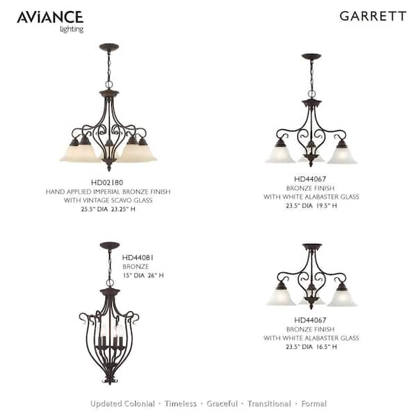 AVIANCE LIGHTING Garrett 4 Light Bronze Mini Chandelier HD44081