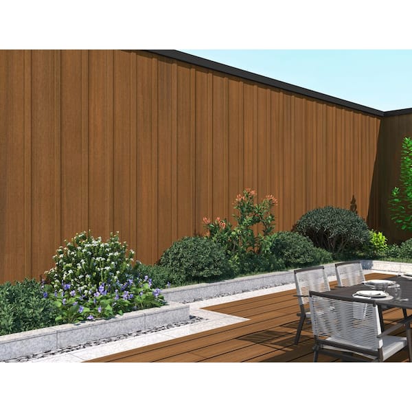 NewTechWood Board and Batten 10.94 in. x 120 in. Peruvian Teak