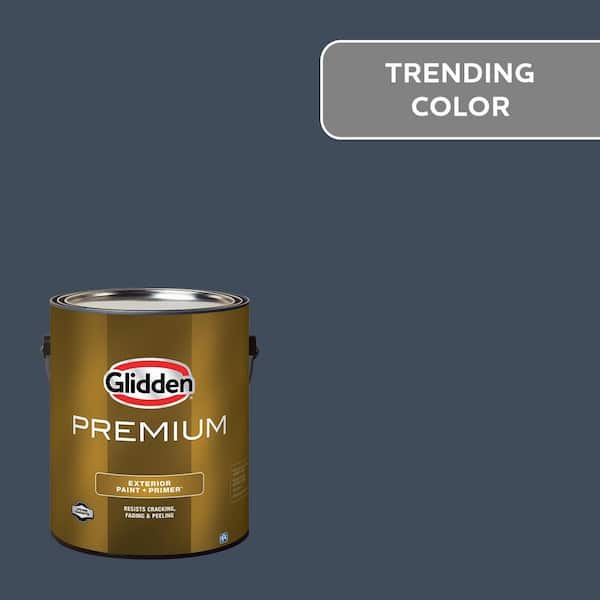 Glidden Premium 1 gal. PPG1041-7 Cavalry Satin Exterior Latex Paint