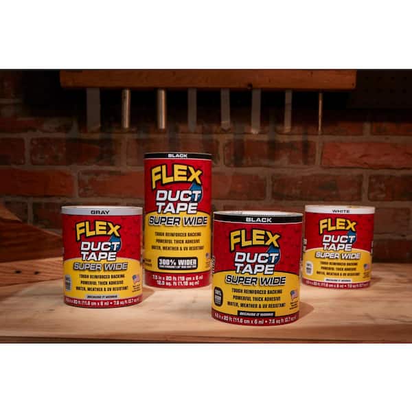Flex Duct Tape Black 7.50" x 20' (3-Pack)
