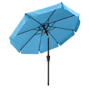 9 ft. Market Push Button Tilt Patio Umbrella in Turquoise