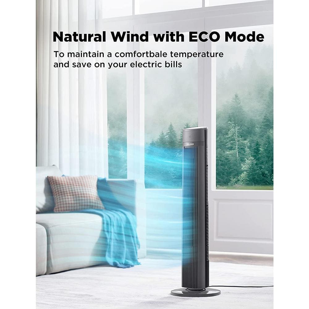 Pelonis 40'' Black Oscillating Tower Fan with Remote Control