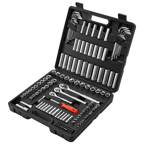 Socket Set, 3/8 & 1/4 & 1/2 in. Drive Socket and Ratchet Set, Mechanic Tool Kit for Repair, 149 Pieces 2025 update