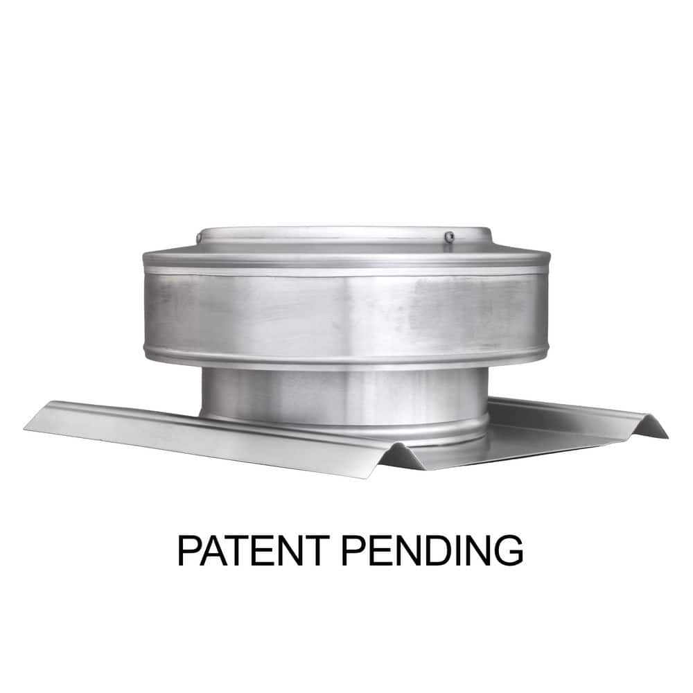 Ventilating Rib Active Ventilation 7 in. Dia. Aluminum Static Roof Vent NFA 38 sq. in ...