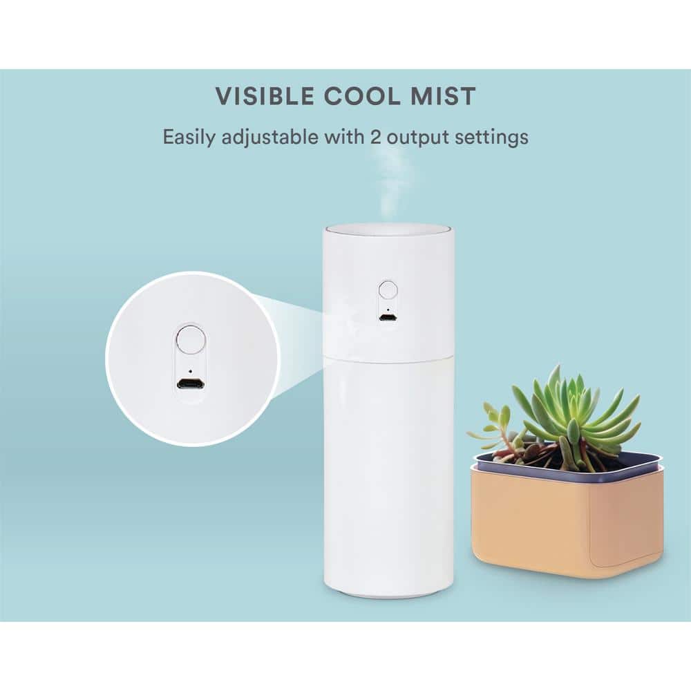 White Ultrasonic Cool Mist Portable Humidifier with Color Changing Light