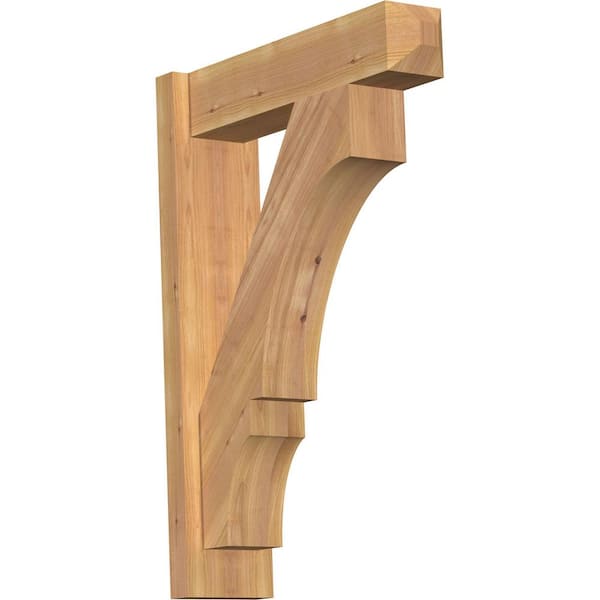 Ekena Millwork 6 in. x 28 in. x 20 in. Western Red Cedar Balboa Craftsman Smooth Outlooker