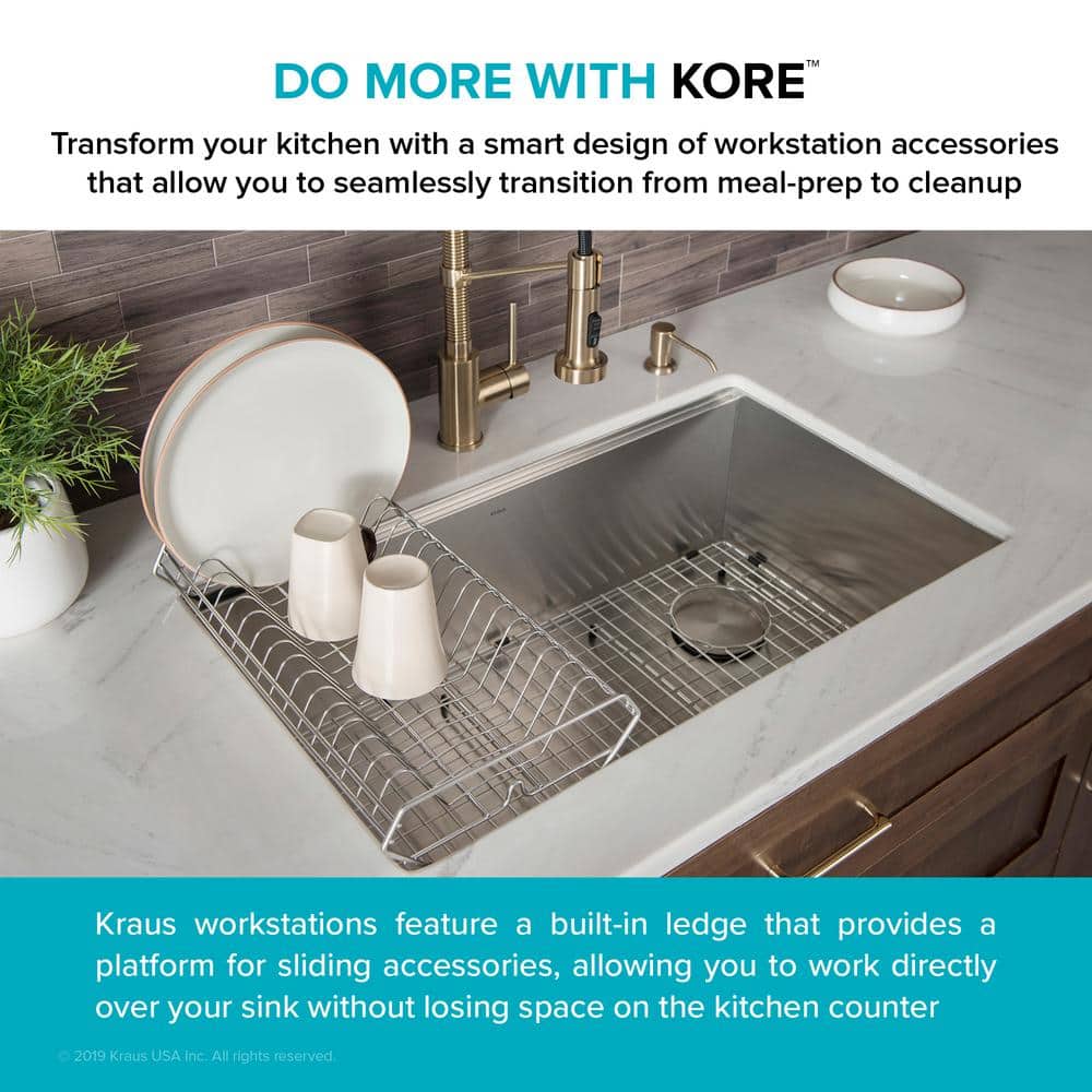 Stainless Steel Workstation Kitchen Sink Dish Drying Rack