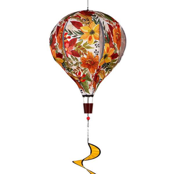 Evergreen Enterprises Autumn Floral Welcome Burlap Balloon Spinner
