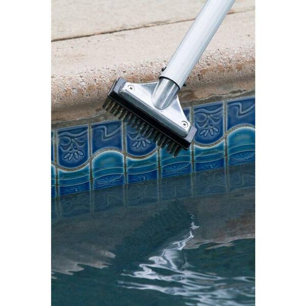 Stainless Steel Bristles for Cleaning Walls 18 Stainless Steel Pool Algae Brush with “V “Clip Handle Tiles & Floors AivaToba Swimming Pool Brush Pole not Included
