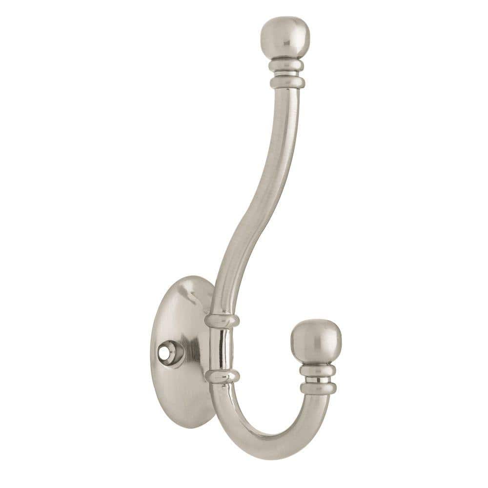 Liberty 5-1/5 in. Satin Nickel Ball End Coat Hook B46305Z-SN-C - The Home  Depot