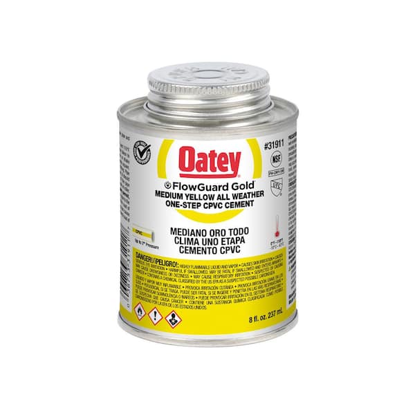 Oatey FlowGuard Gold One-Step 8 oz. Medium Yellow All-Weather CPVC Cement