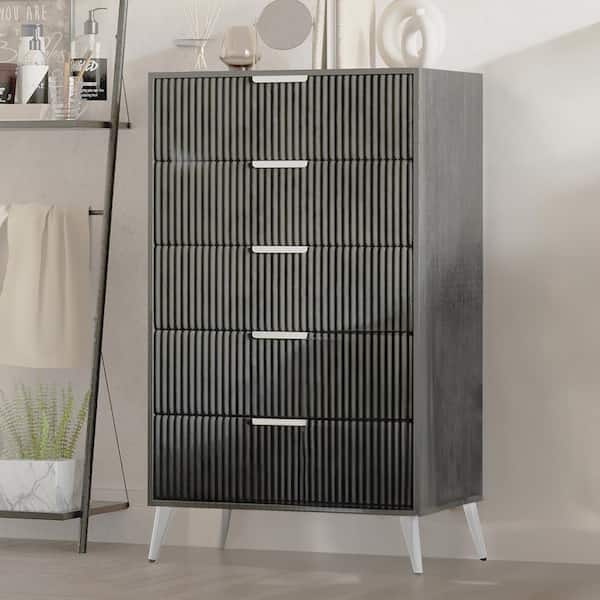 New Classic Furniture Kailani Gray 5-Drawer 32 in. Chest of Drawers