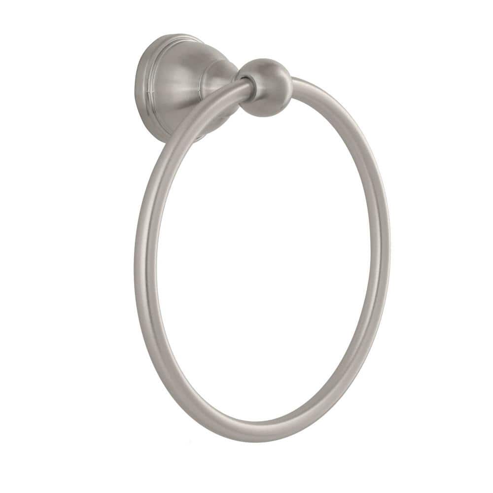 Glacier Bay Mandouri Towel Ring in Brushed Nickel 262A0504 The Home